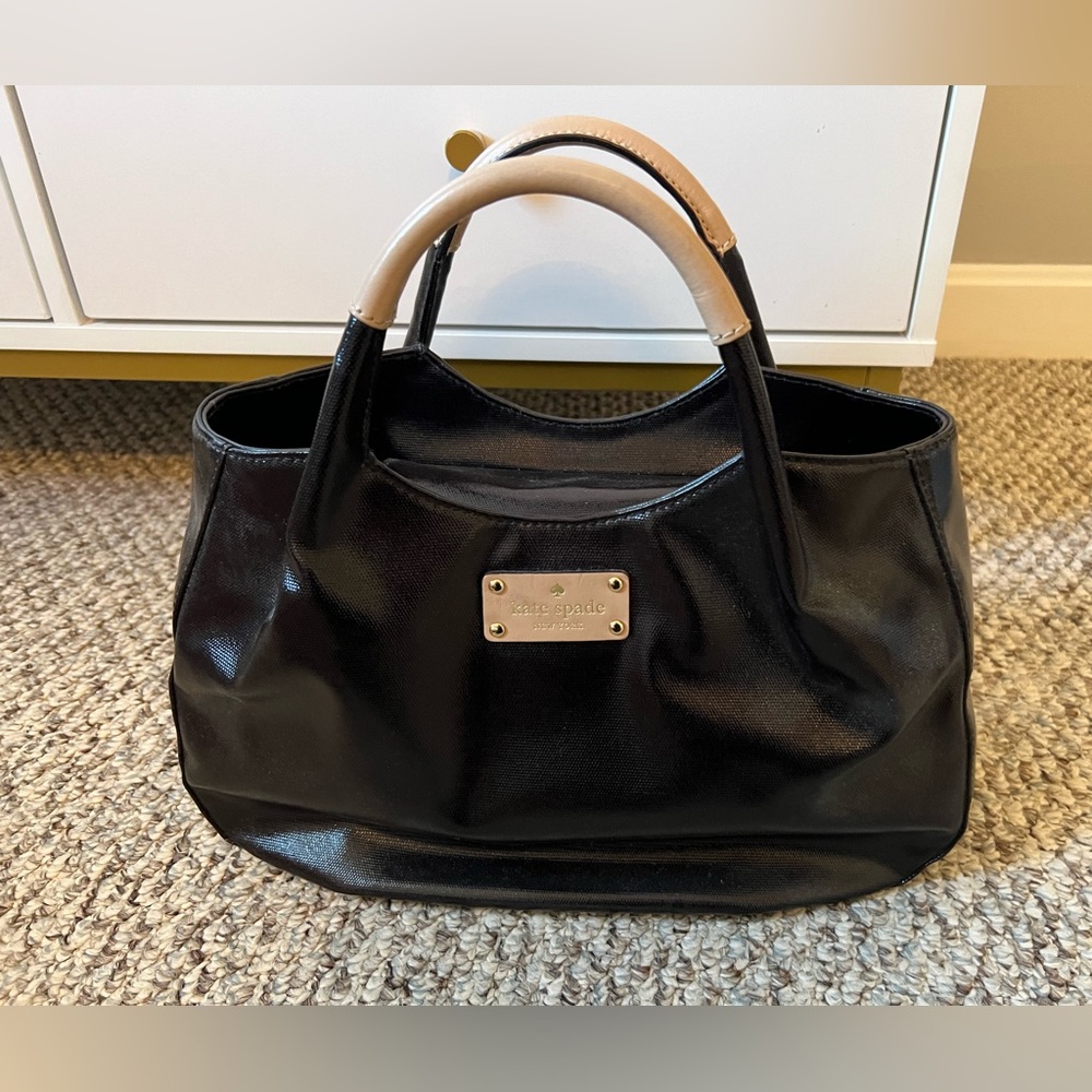 Kate Spade Black Satchel with Matching Wallet